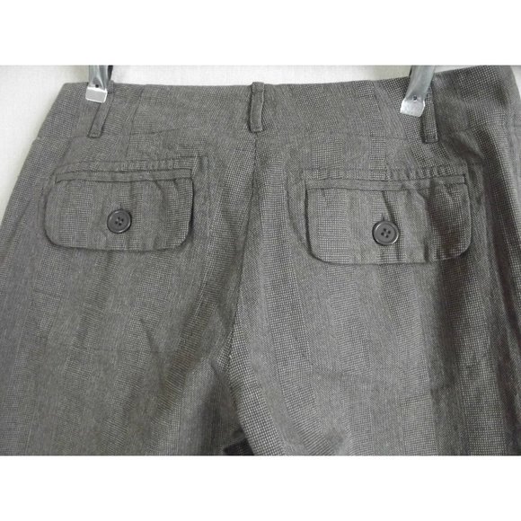 "JENNE MAAG BLACK/WHITE" 6 x 25.5" Brown Tweed Crop Pants cropped capri capris - Picture 8 of 9
